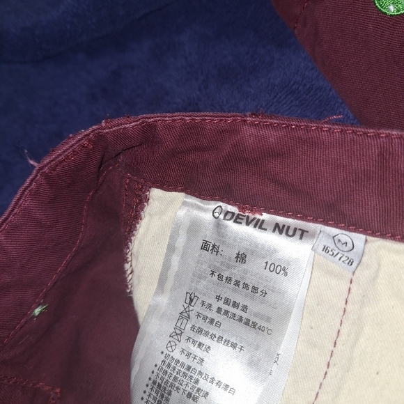 Devil Nut Under Red Flag Pants with Green Eye Design Medium - Picture 8 of 12